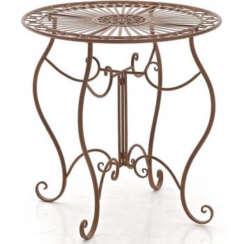 TPFGarden Antikbrauner Gartentisch Indi - Handgefertigter Metalltisch für Garten, Balkon und Terrasse