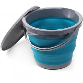 5L Space-Saving Round Bucket with Lid - Ideal for Outdoor Activities and Household Use