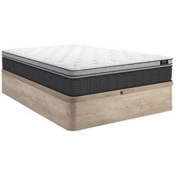 Set letto contenitore 160x200 cm in legno chiaro con materasso a molle insacchettate e topper integrato di 30 cm - GAMIANI di YSMÉE
