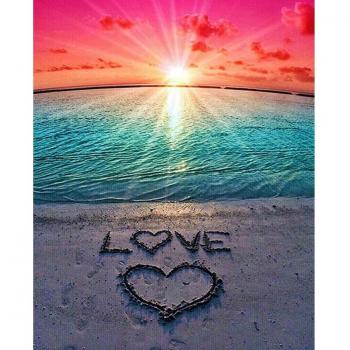 5D Diamond Painting Beach Scene Full Drill Kit