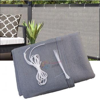 Grey HDPE Balcony Shade Net 0.9m x 5m