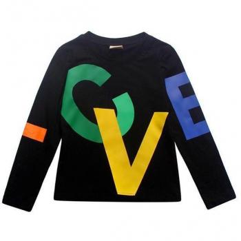 Kinder Shirt Jongens Katoen Long Sleeve Alfabet Kinderkleding
