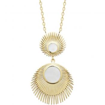 Collier d'Oro Bianco “Cleopatra” con Perla Bianca 35x20 mm R5776