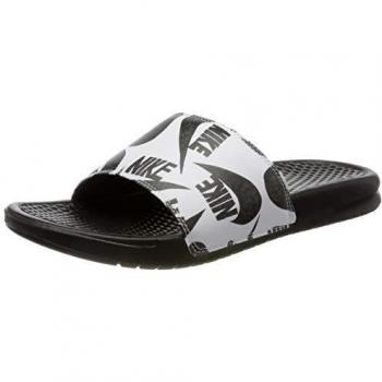 Nike Herren Benassi JDI Druck-Sandal, Schwarz/Weiß, EU 42,5