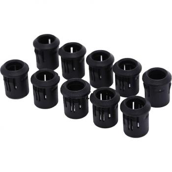 Black Plastic LED Diode Holder for 3mm, 5mm, and 8mm Lamps - 10pcs