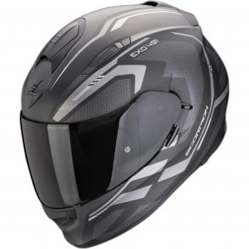 Scorpion Casco Integral EXO-491 Kripta Negro Mate-Plateado