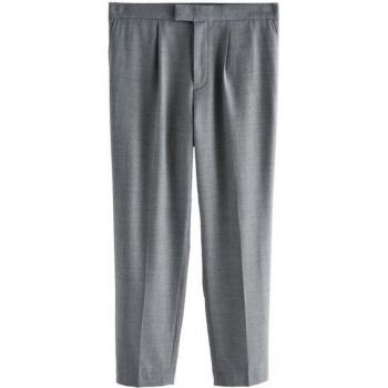 Next Graue Elastische Wollreiche Formale Hose