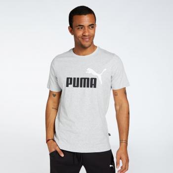 Camiseta Puma para Hombre Gris Essentials+ 2 Color Logo