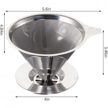 Washable Stainless Steel Coffee Filter Funnel