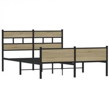 Bettgestell Sonoma-Eiche 140x200 cm ohne Matratze von vidaXL