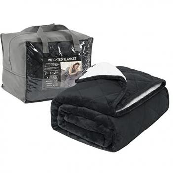 WOLTU Therapiedecke für Erwachsene, 7kg Gewichtsdecke, Flanell Sherpa