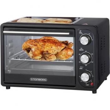 Steinborg SB‑3001: kompakter 20‑Liter‑Minibackofen mit Grillplatte und Umluft (1300 W)