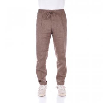 Pantalone Uomo Slim Fit Marrone con Tasche