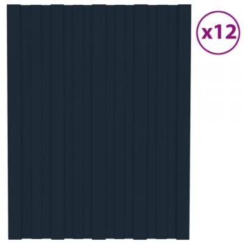 VidaXL 12x Panel de Tejado Acero Galvanizado Madera 60x45 cm