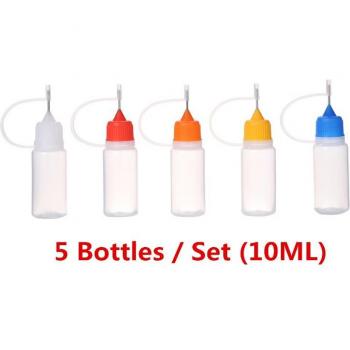 QWELL 5pcs Empty Applicator Bottles 10/20/30/60ML