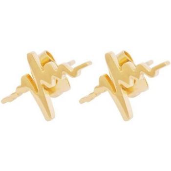 Pendientes Latidos de Oro en Acero Inoxidable