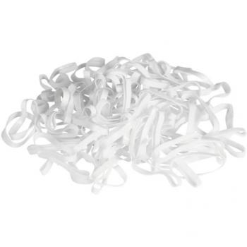 Gomas para Cabello de Silicona Blancas 500 Uds