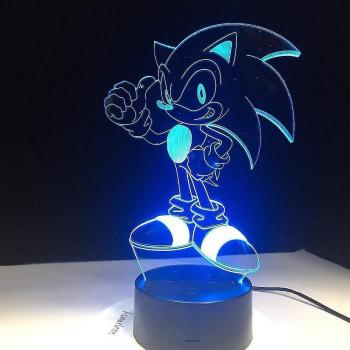 Luz Nocturna 3D Sonic - Efecto Multicolor