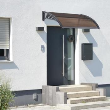Marquesina Exterior Protección Mellerud 100×60 cm en negro/marrón