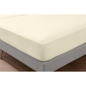 Lenzuolo con angoli in Cotone Bio 180-200x190-200 cm Champagne Beige