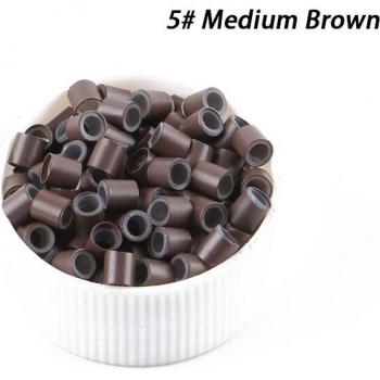 Harmony 500pcs 4.0mm Copper Silicone Micro Tubes for Hair Extensions