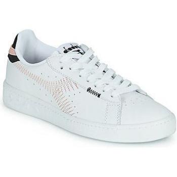 Baskets Femme Diadora GAME L L ZIGZAG Blanc/Pêche en cuir