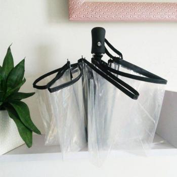 Paraguas Portátil A Pluma Transparente 3‑en‑1
