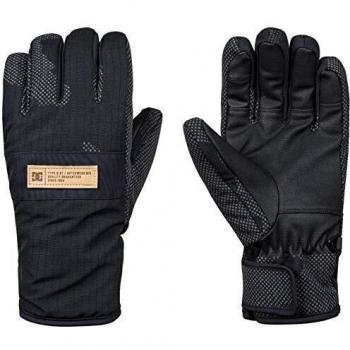 DC Shoes Men's Franchise SE Snowboard Gloves in Black with Reflective Camo Print - L