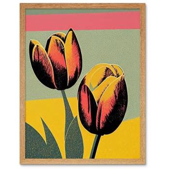 Dusky Pink & Mustard Floral Wall Art