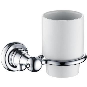 1901 Chrome Plated Tumbler & Brass Holder - Bristan