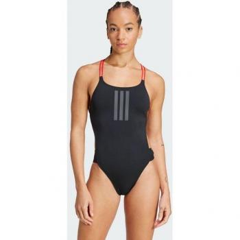 Adidas Ripstream 3‑Stripe Bikini Set – Black/Red