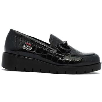 Mocasín Callaghan 58512 Creta Negro Piel Charol Cocodrilo