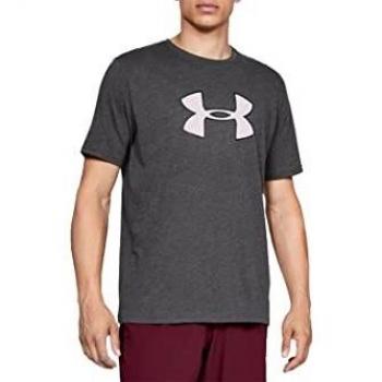 Under Armour Big Logo SS Maglietta a Maniche Corte Uomo Grigio Charcoal Medium Heather