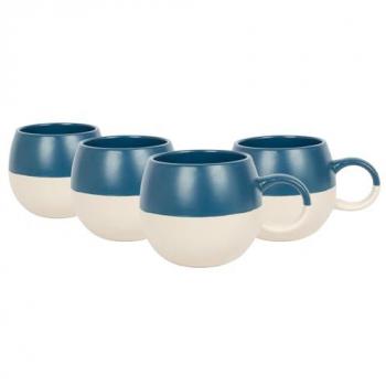 Dipped Stoneware Sphere Mugs - 340ml - Pack of 4