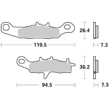 Sbs Remblokken Carbon Silver