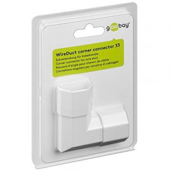 GOOBAY CAB 90782 - Cable Conduit Corner Piece, 33 mm, White