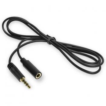 3m Black Stereo Audio Mic Extension Cable 4-Pole TRRS OMTP 3.5mm Male to Female