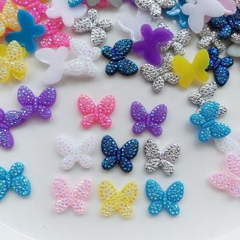 Apliques de mariposa con cristales 50 Uds