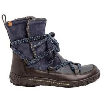 Botines de piel El Naturalista N5455 para mujer color marino