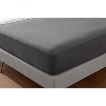 Lenzuolo con elastici in Cotone Bio Antracite 90-100x190-200 cm