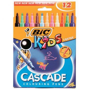 BiC Kids Cascade 12‑Pack Markers (Mixed Colours)