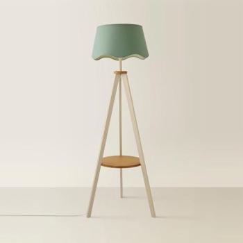 Pale Green Morrigan Tripod Floor Light – Cream Paint Finish
