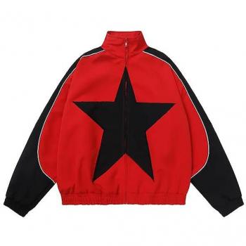 Abrigo Retro Vintage para Hombres y Mujeres en Color Rojo