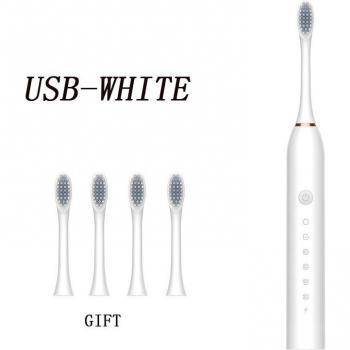 Sonic Electric Toothbrush with 6 Settings Soft Bristles USB Charging Waterproof