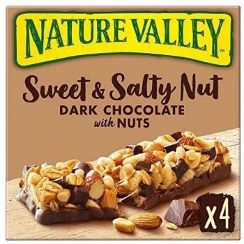 48x30g Nature Valley Sweet Salty Dark Chocolate Nut Bars date 21/6/21 *21p*each!