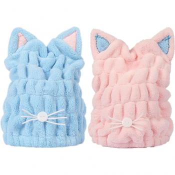 Toalla de secado rápido de algodón con diseño de gato