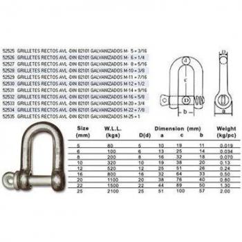 Grilli Dritti Avl 82101 Zincati M16 5/8