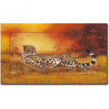 Wandbild ARTLAND Gepard, Wild und Frei, B:116,4cm H:66,4cm, Papier, MDF, Bilder