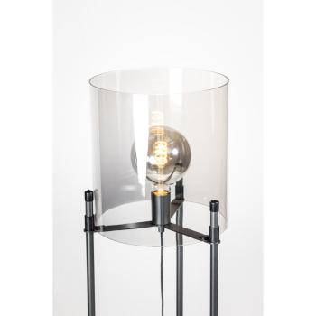 The Silo Vloerlamp Zwart / Smoke Glas 3 Poot 280x1300mm