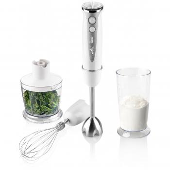 ETA Rizzo 3057 Stabmixer mit Zerkleinerer und Mixbecher, 400 W, weiß